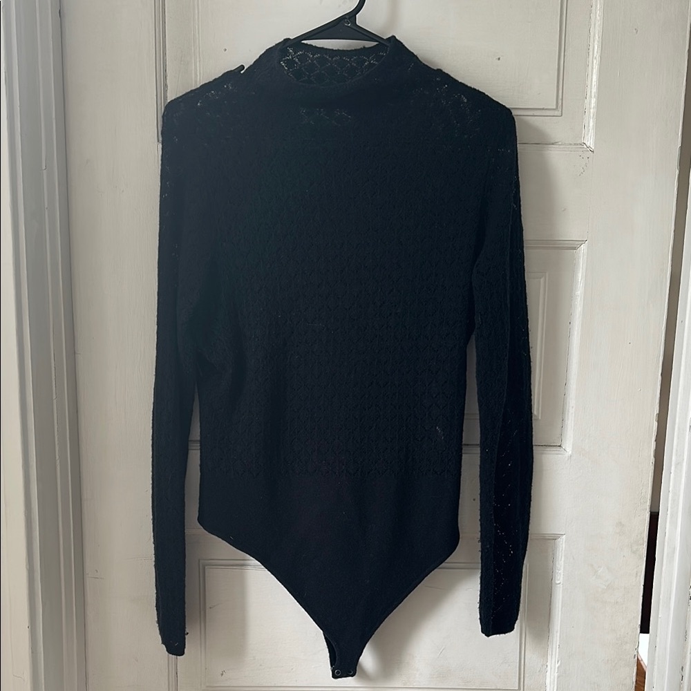 Abercrombie and Fitch Merino Wool Open Knit Bodysuit
